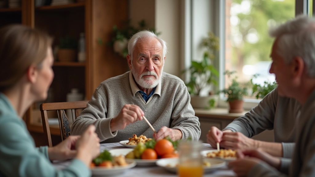 Homem sénior em ambiente saudável desfrutando de nutrição adequada e bem-estar